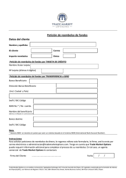 Petici&oacute;n de reembolso de fondos Datos del cliente
