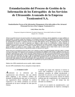 Art&iacute;culo Estandarizaci&oacute;n del proceso de gesti&oacute;n.pdf - Universidad
