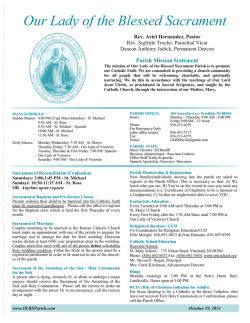 Our Lady of the Blessed Sacrament - Seek And Find