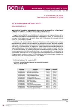 Notificaci&oacute;n de la incoaci&oacute;n de expedientes sancionadores por