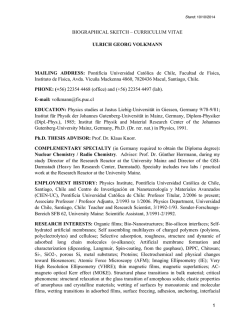 Curriculum Vitae - Facultad de F&iacute;sica - Pontificia Universidad