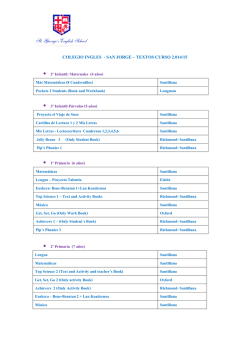 COLEGIO INGLES - SAN JORGE TEXTOS CURSO 2.014/15