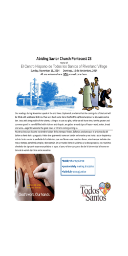 a current worship folder - Abiding Savior Lutheran Church