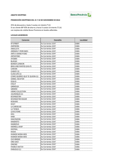 Locales Adheridos - Banco Provincia