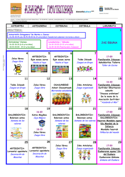 1 JAI EGUNA 4 5 6 7 8 11 12 13 14 15 18 19 20 21 22 - amara berri