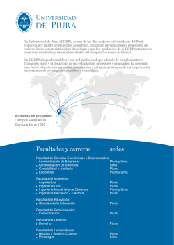 UDEP HOJA INFORMATIVA 2014 - Universidad de Piura