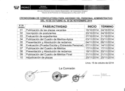 Cronograma de convocatoria para ascenso del personal - Ugel 03