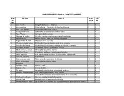 INVENTARIO DE LOS LIBROS DE FRANCISCO CALDERON NUM