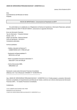 UNION DE CERVECERIAS PERUANAS BACKUS Y - SMV