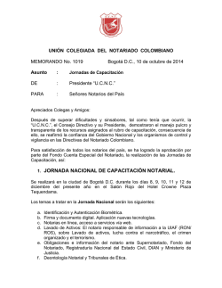 Memorando 1019 - Jornadas de Capacitaci&oacute;n - Union Colegiada