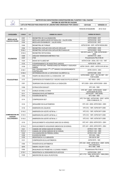 CD116-00 VERSI&Oacute;N: 01 2014-10-22 CATEGOR&Iacute;A 5101 - ICIPC