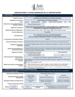 Convocatoria - Sistema de Contrataciones Estatales