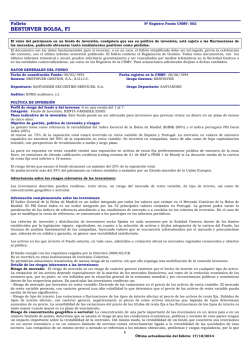 Folleto completo del Fondo de Inversi&oacute;n Bestinver Bolsa