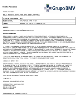 Eventos Relevantes - Bolsa Mexicana de Valores
