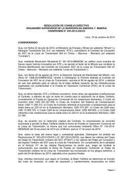 REF: Fija texto definitivo que contiene los plazos - osinergmin