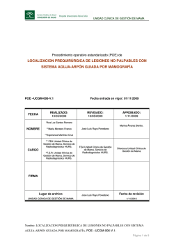 localizacion prequir&uacute;rgica de lesiones no palpables con - sedim