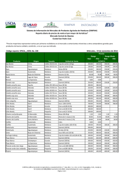 Central de Abastos &ndash; San Pedro Sula - FHIA