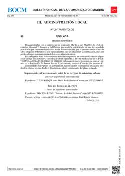 PDF (BOCM-20141105-43 -1 p&aacute;gs -75 Kbs) - Sede Electr&oacute;nica del