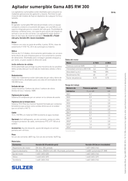Agitador sumergible Gama ABS RW 300 - Sulzer