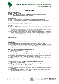 Conferencia Inaugural LIC. CARLOS REBORATTI