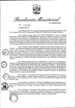 2 0 1 4 - PCM - Presidencia del Consejo de Ministros