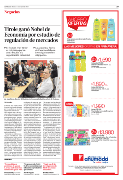 Tirole gan&oacute; Nobel de Econom&iacute;a por estudio de - Papel Digital