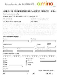 Formulario de ASOCIADO/A - AMINO.Gal