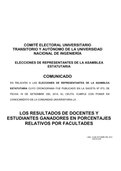 gaceta de los resultados CON PORCENTAJE - Universidad