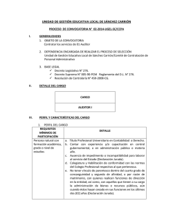 PROCESO DE CONVOCATORIA N&deg; 02-2014-UGEL-SC/CCPA