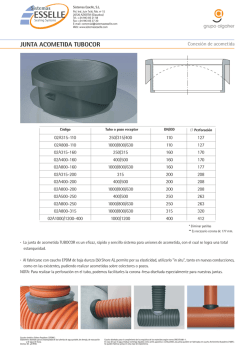 Ver ficha Tubocor ES - Sistemas Esselle y Algaher