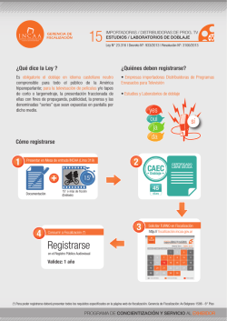 Registrarse - INCAA - Gerencia de Fiscalizaci&oacute;n