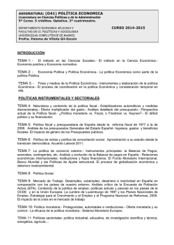 pol&iacute;tica economica - Universidad Complutense de Madrid
