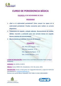 CURSO DE PERIODONCIA B&Aacute;SICA - HIDES CASTILLA y LE&Oacute;N