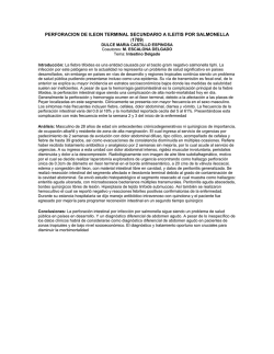 perforacion de ileon terminal secundario a ileitis por salmonella