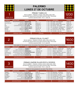 PALERMO LUNES 27 DE OCTUBRE - varios cuerpos