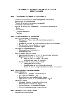 CONOCIMIENTOS DE CONCEPTOS ARQUITECTURA DE