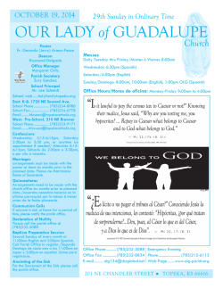 October 19 - Our Lady of Guadalupe Catholic Church