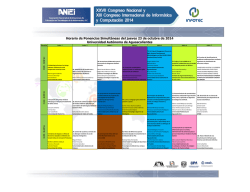 Programa de Ponencias Simult&aacute;neas del Jueves 23 de - ANIEI