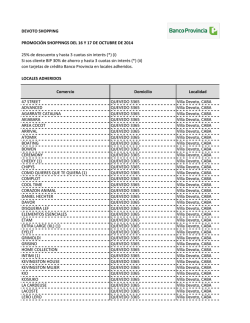 Locales Adheridos - Banco Provincia