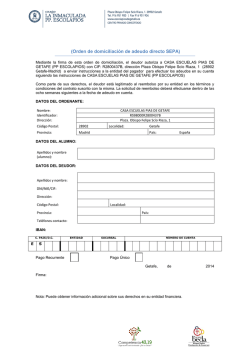 (Orden de domiciliaci&oacute;n de adeudo directo SEPA) - Escolapios de