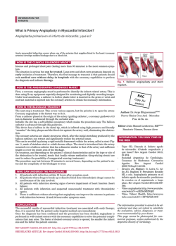 what is Primary angioplasty in Myocardial infarction? - Sociedad