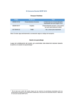 Relaci&oacute;n de finalistas del IX Concurso Escolar BCRP 2014