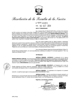 Lima, 10 oeT 2014 - Ministerio P&uacute;blico