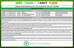NOTAS IMPORTANTES CATEGOR&Iacute;A SUB 15 C CAMPEONATOS