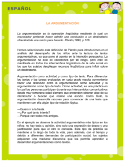 LA ARGUMENTACI&Oacute;N - Educatrachos