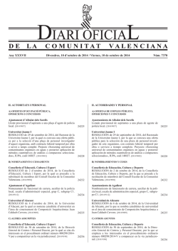 Any XXXVII Divendres, 10 doctubre de 2014 / Viernes, 10 de