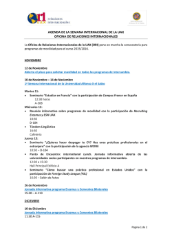 La Oficina de Relaciones Internacionales pone en marcha la