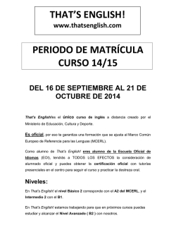 periodo de matr&iacute;cula curso 14/15 thats english! - ies ornia