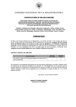 distrito judicial de lima sur - Consejo Nacional de la Magistratura