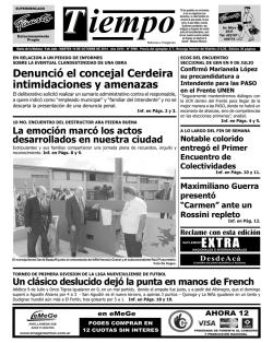 Denunci&oacute; el concejal Cerdeira intimidaciones y amenazas